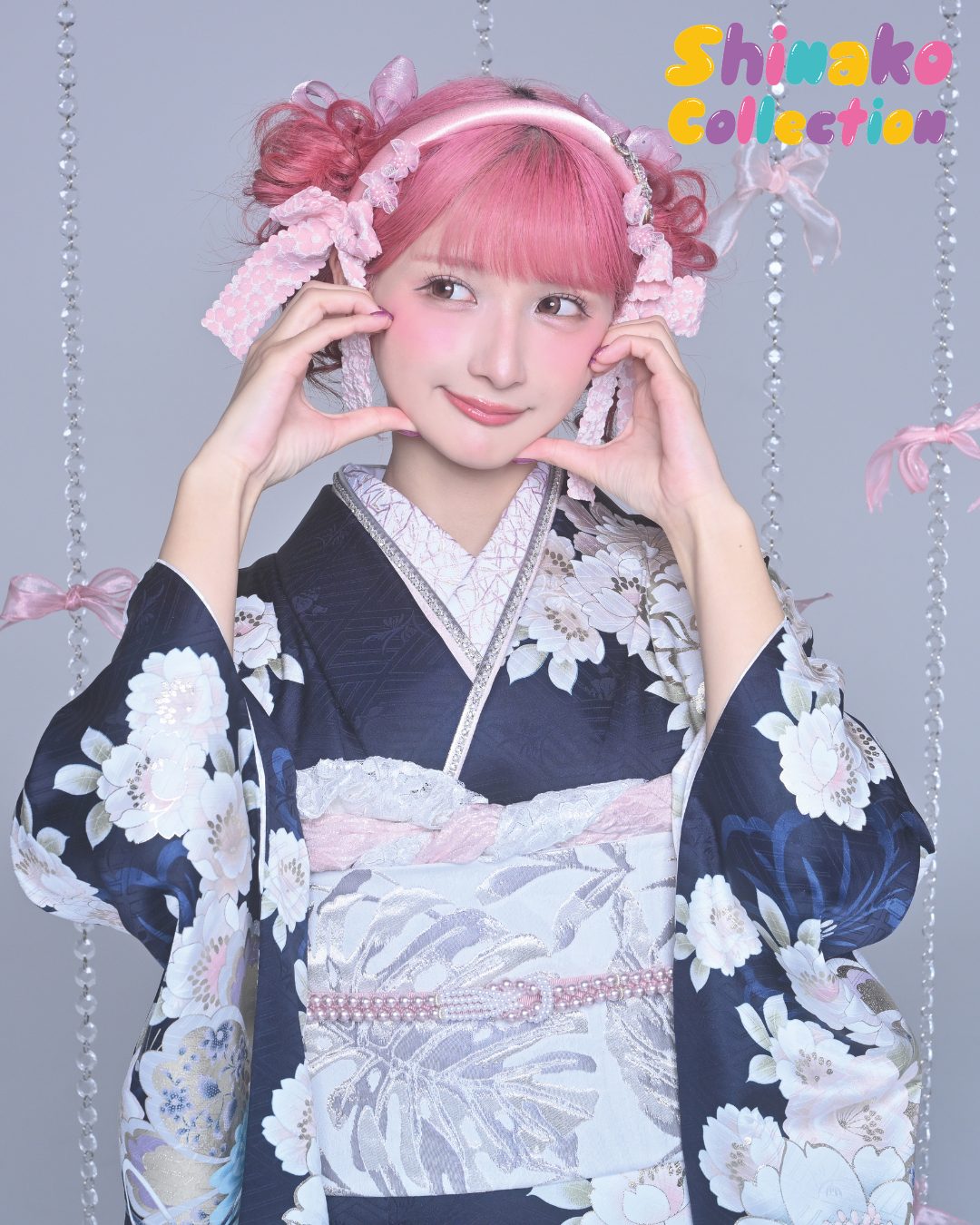 Shinako Collectionの振袖と小物のコーディネート